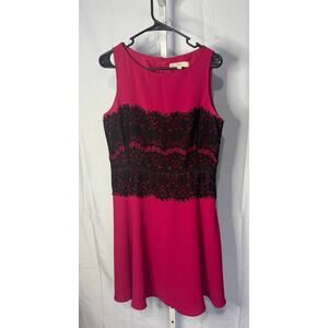 pink and Black Loft Dress Size 10